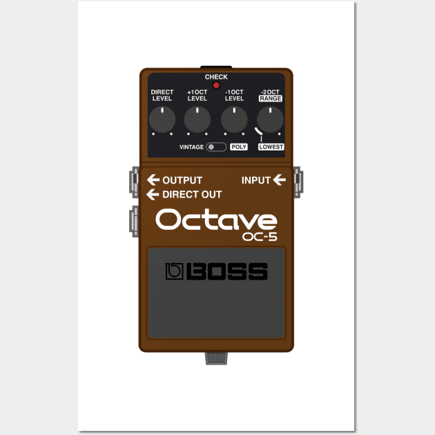 Boss OC-5 Octave Guitar Effect Pedal Wall Art by conform